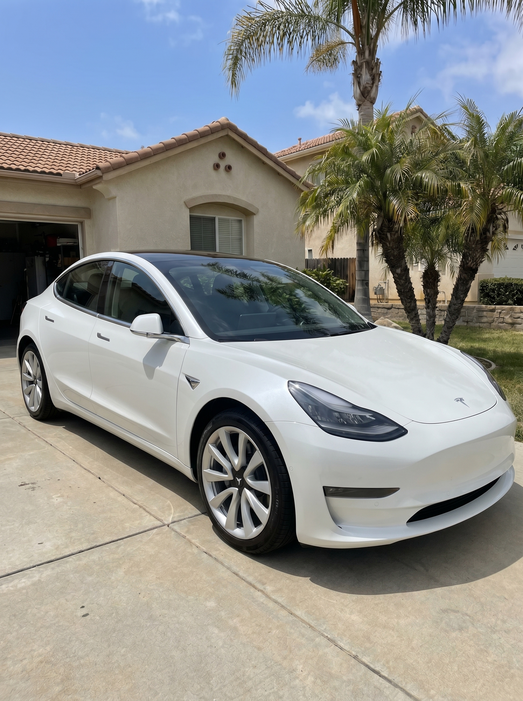 After — Tesla paint repaired